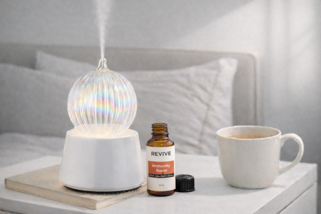 Essential oil diffuser diffusing Revive EO's Immunity Blend